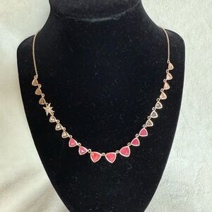 Vera Bradley Rose Gold and Pink Heart Necklace